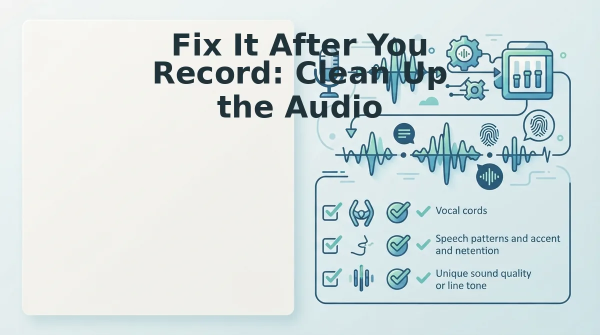 Fix It After You Record: Clean Up the Audio