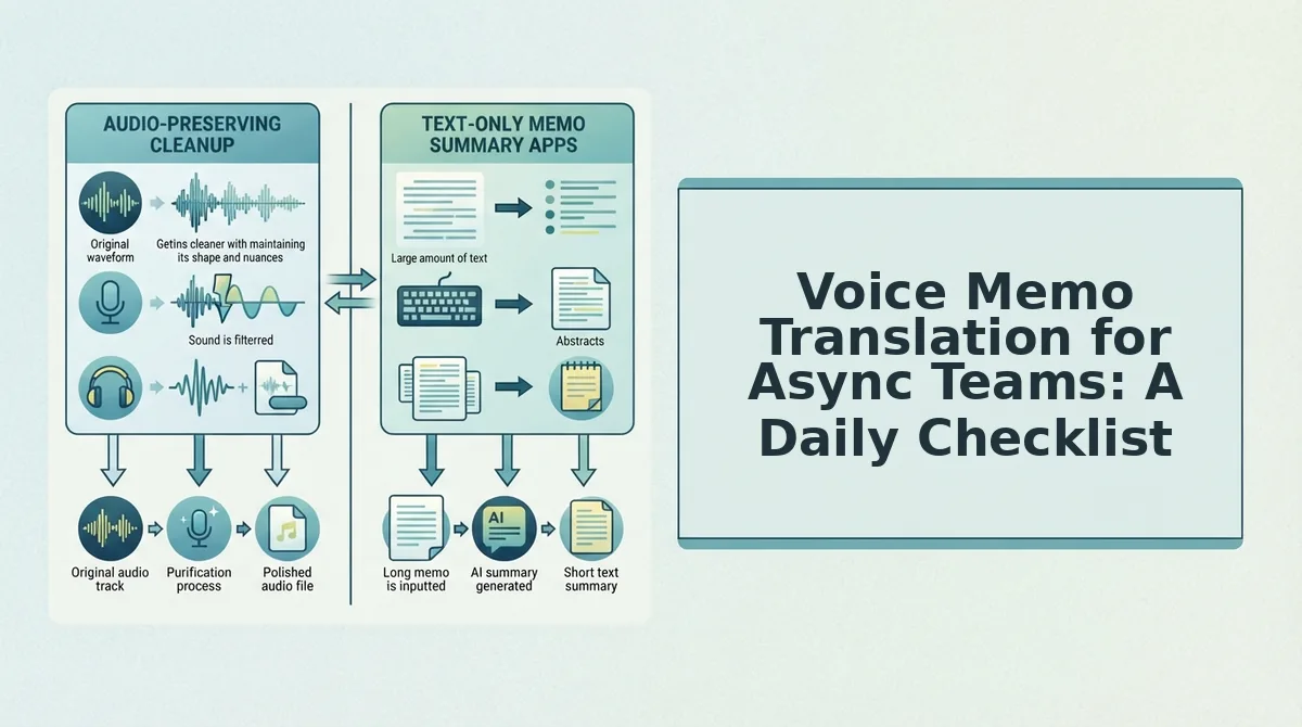 Voice Memo Translation for Async Teams: A Daily Checklist