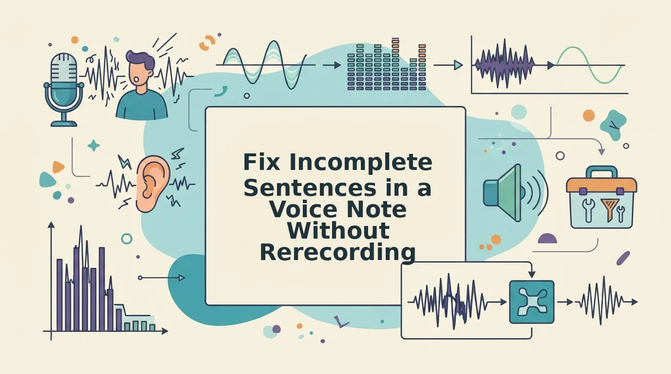 How to Fix Incomplete Sentences in a Voice Note Without Rerecording