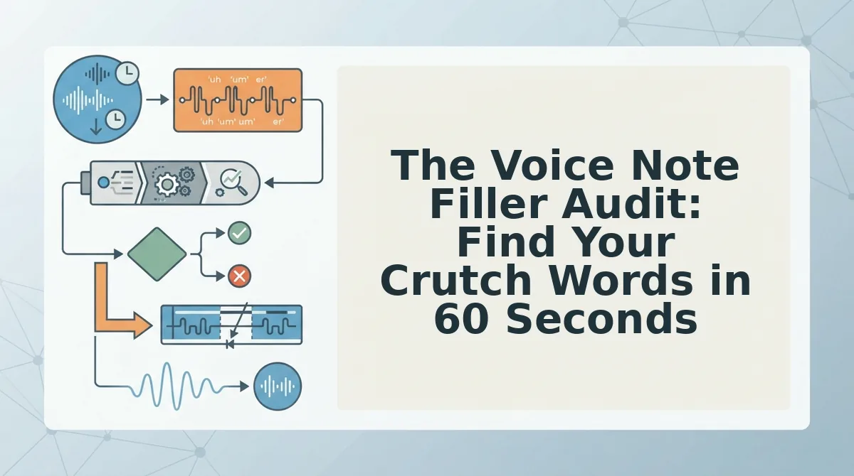The Voice Note Filler Audit: Find Your Crutch Words in 60 Seconds