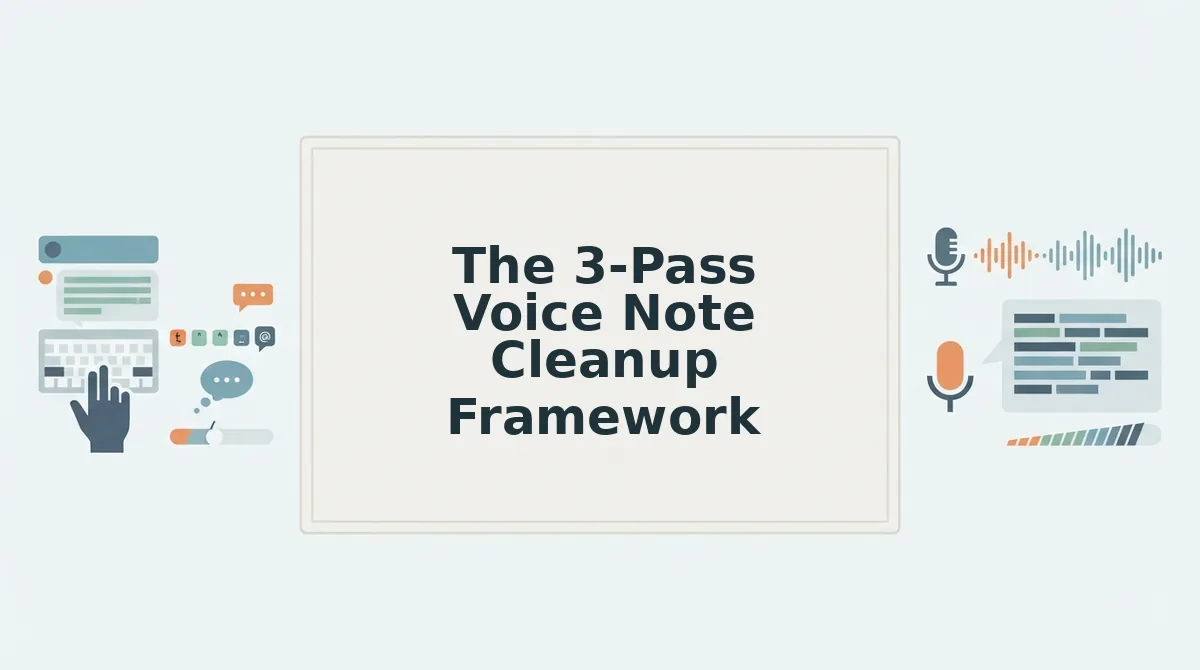 The 3-Pass Voice Note Cleanup Framework