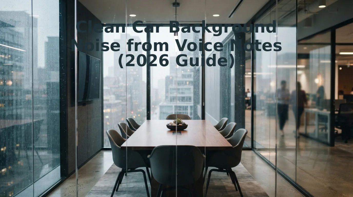 Clean Car Background Noise from Voice Notes on the Go
