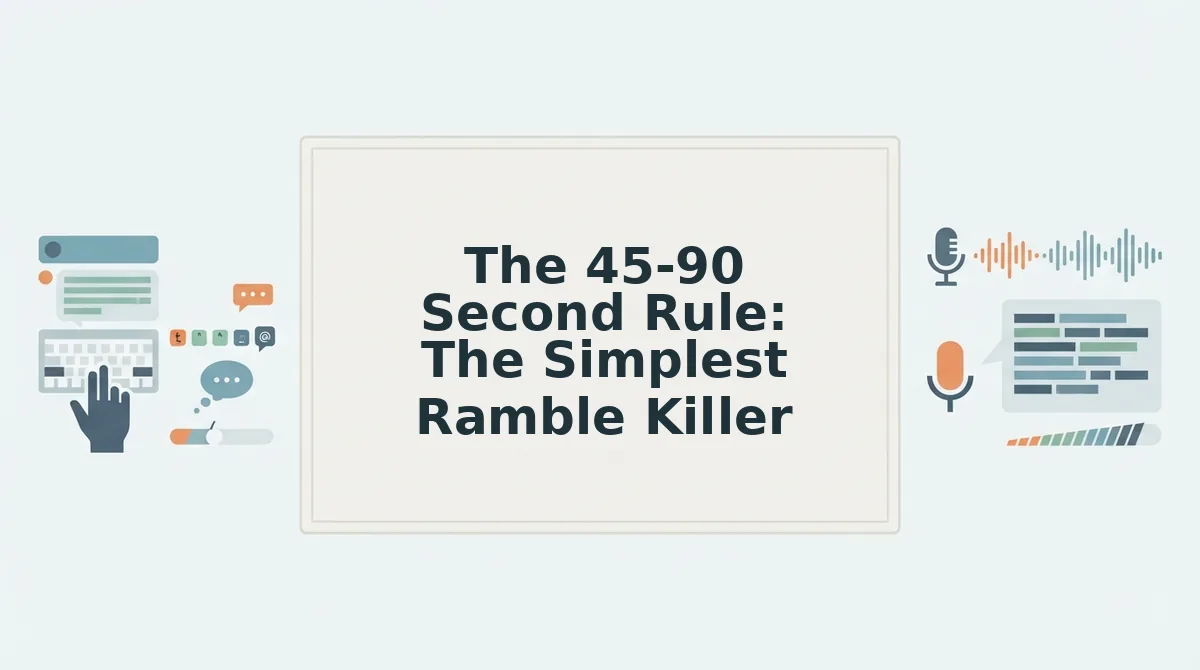 The 45-90 Second Rule: The Simplest Ramble Killer
