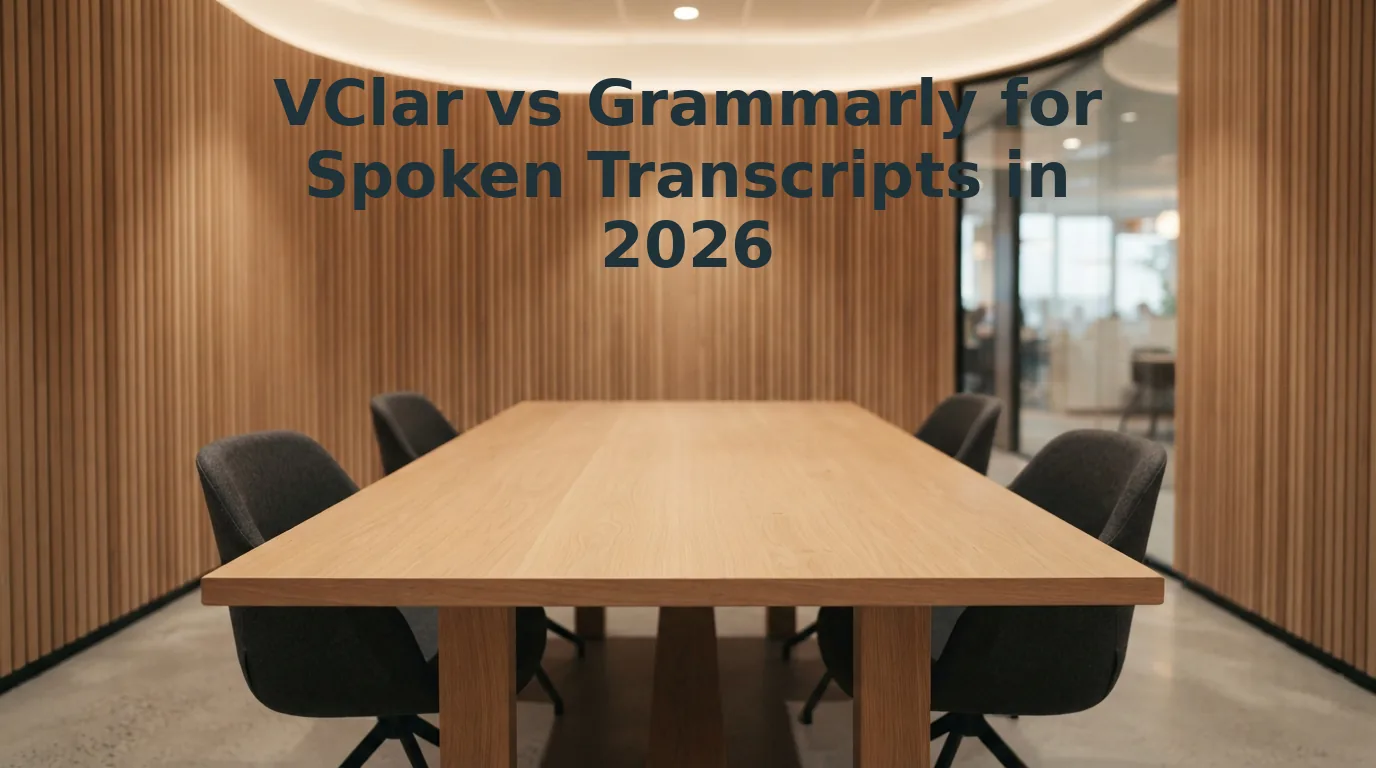 VClar vs Grammarly for Spoken Transcription Edits