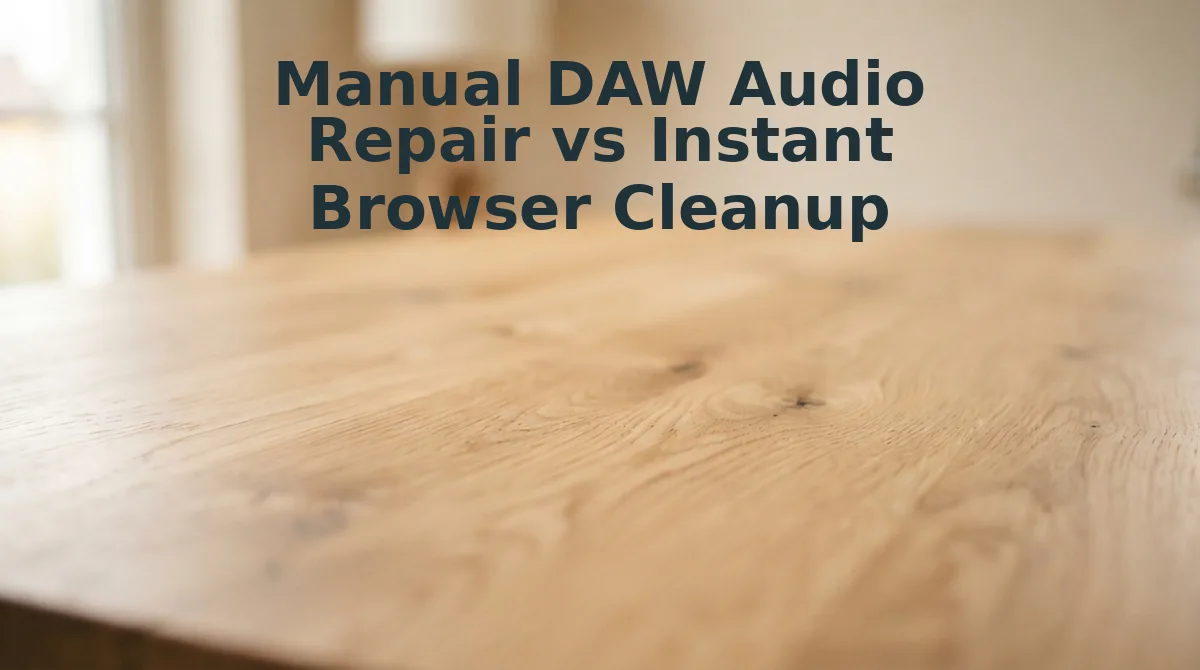 Manual DAW Audio Repair vs Instant Browser Cleanup
