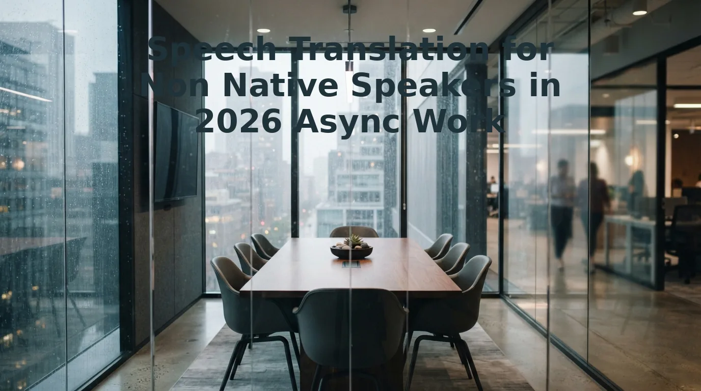 Speech Translation for Non Native Speakers in Async Teams