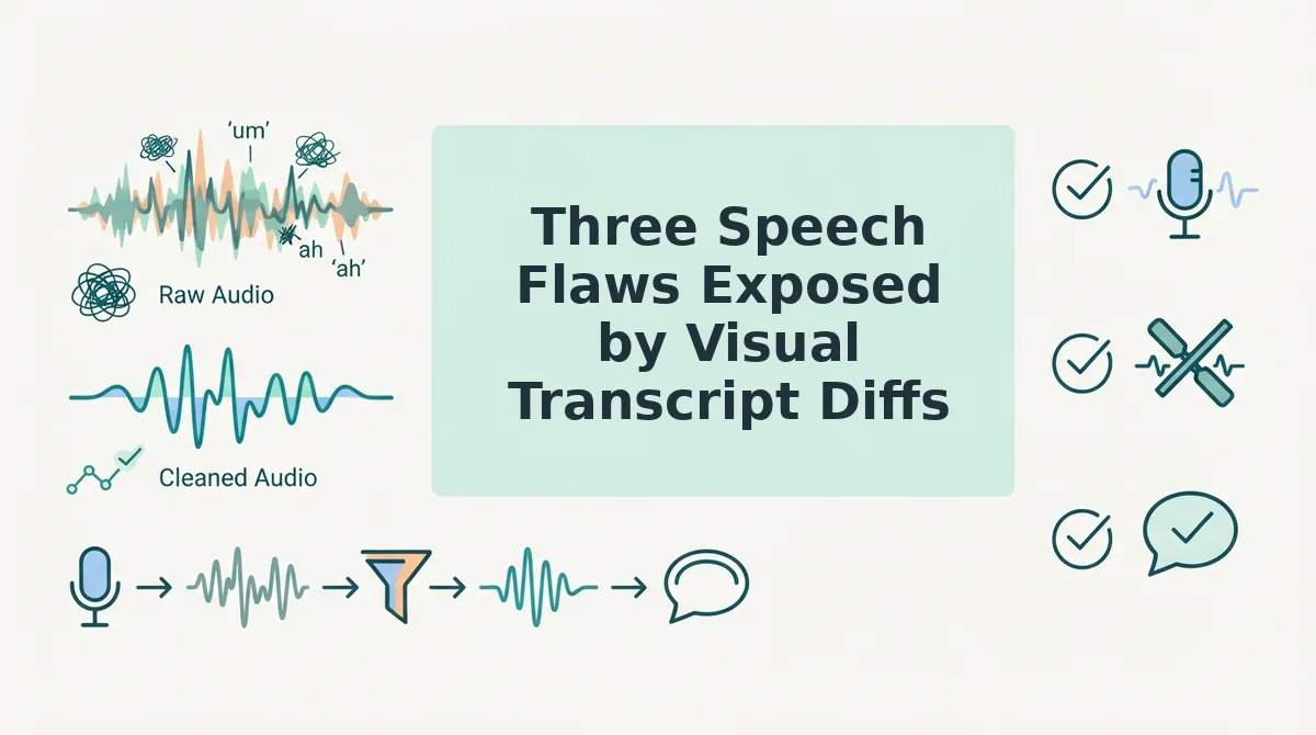 Three Speech Flaws Exposed by Visual Transcript Diffs