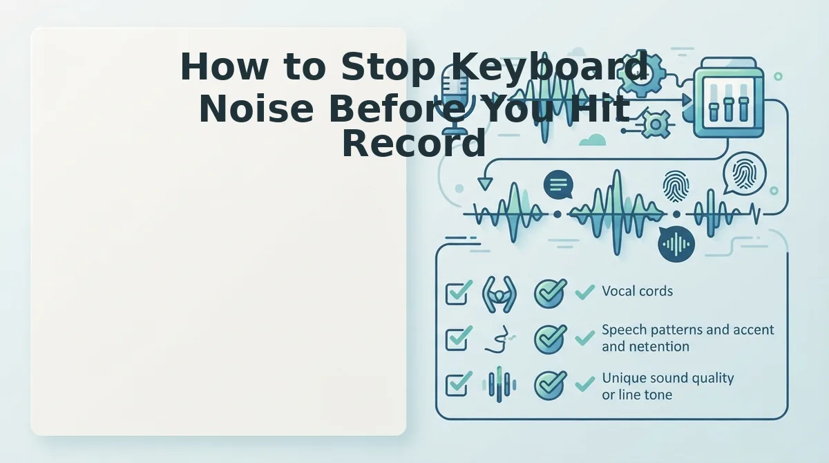 How to Stop Keyboard Noise Before You Hit Record