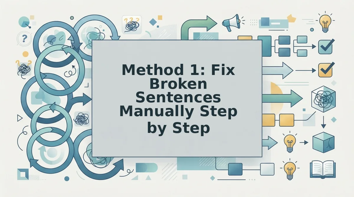 Method 1: Fix Broken Sentences Manually Step by Step