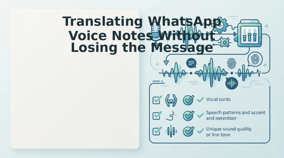 Translating WhatsApp Voice Notes Without Losing the Message