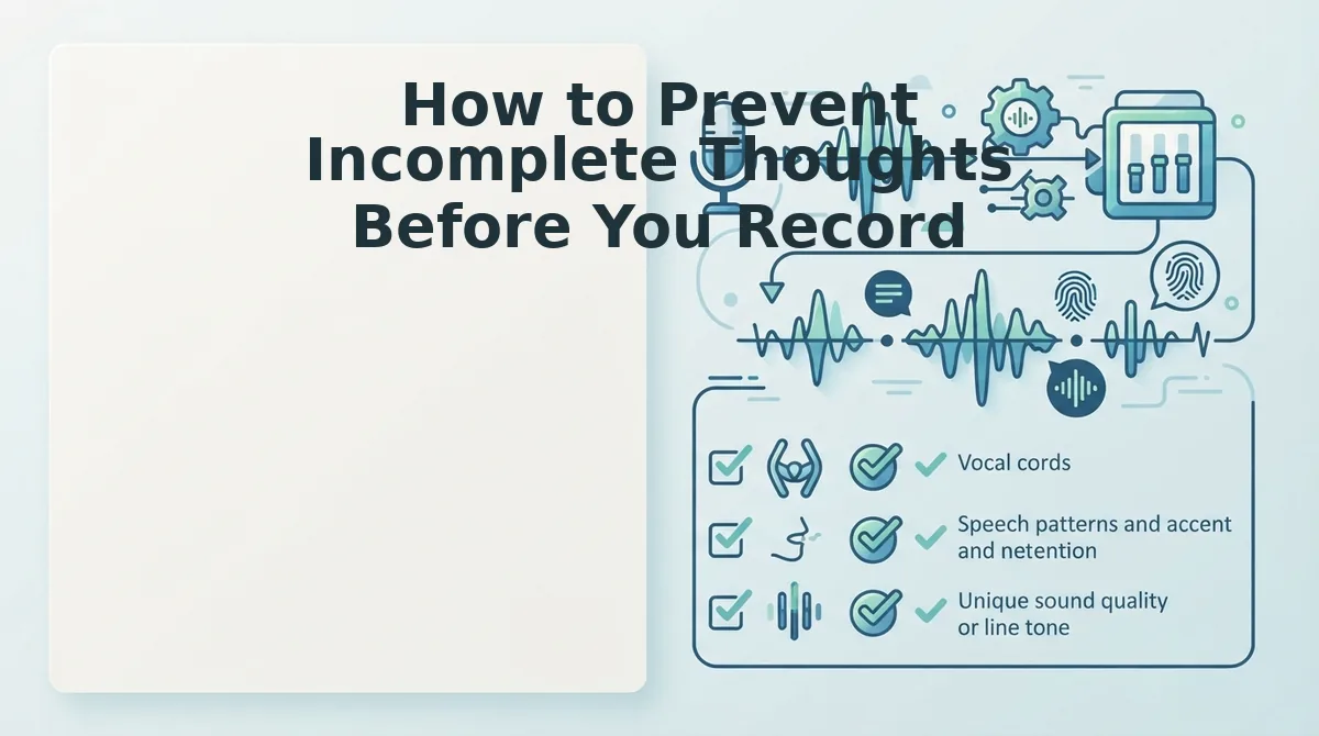 How to Prevent Incomplete Thoughts Before You Record