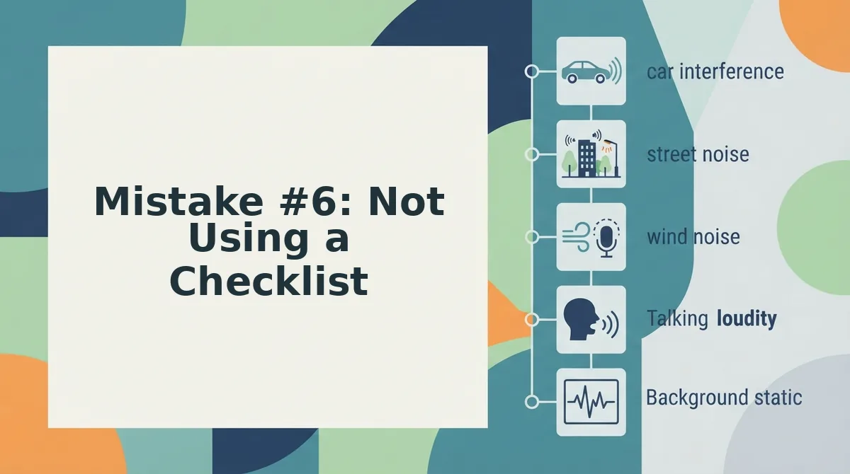 Mistake #6: Not Using a Checklist