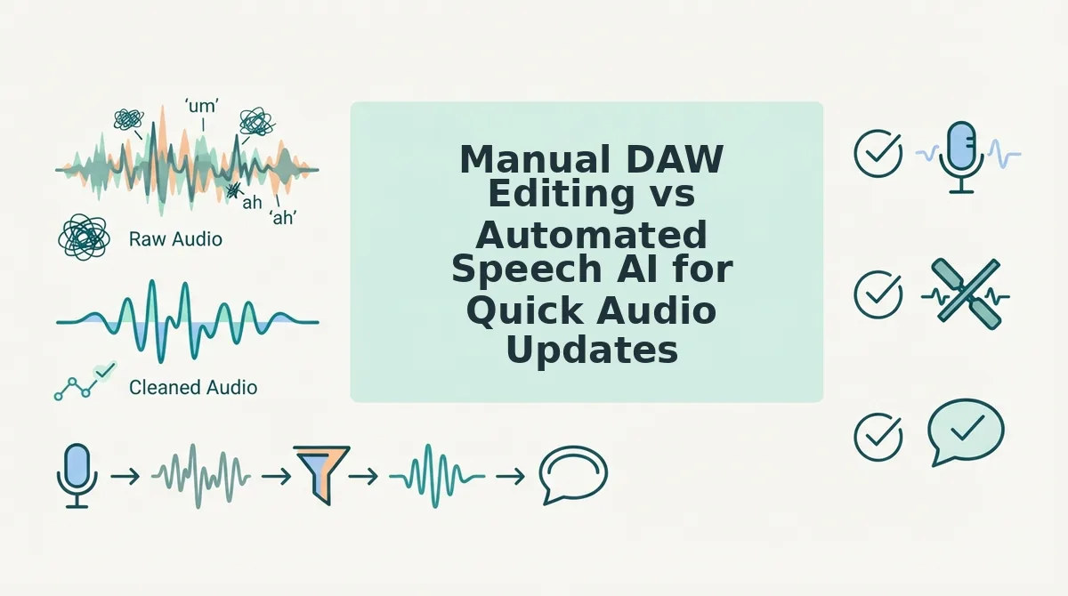 Manual DAW Editing vs Automated Speech AI for Quick Audio Updates