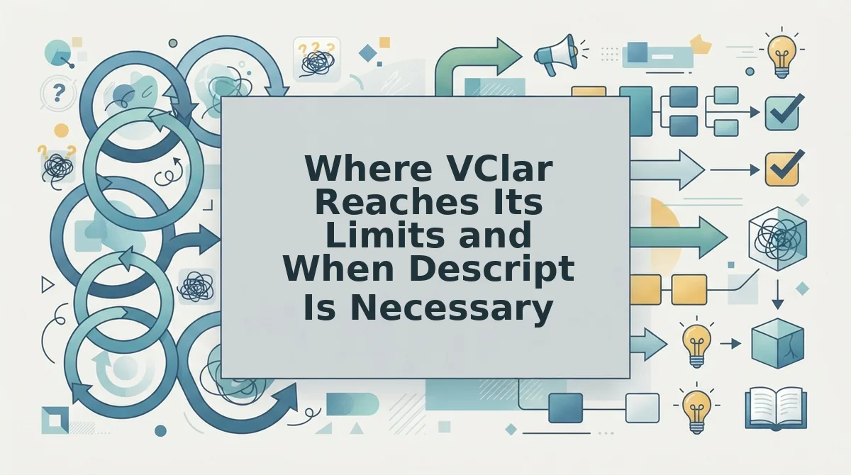 Where VClar Reaches Its Limits and When Descript Is Necessary