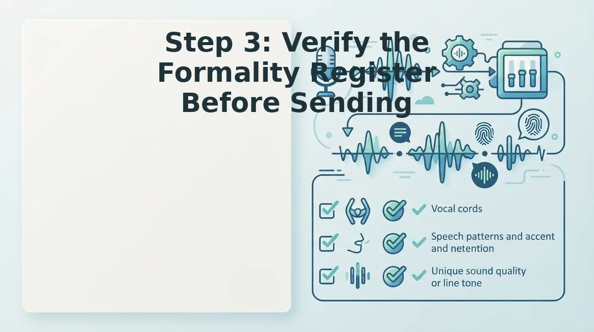 Step 3: Verify the Formality Register Before Sending