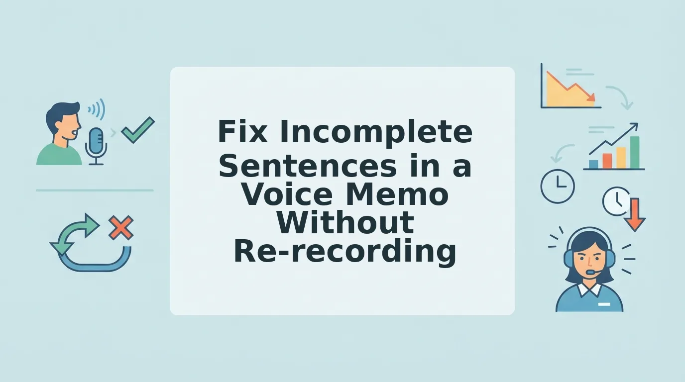 How to Fix Incomplete Sentences in a Voice Memo