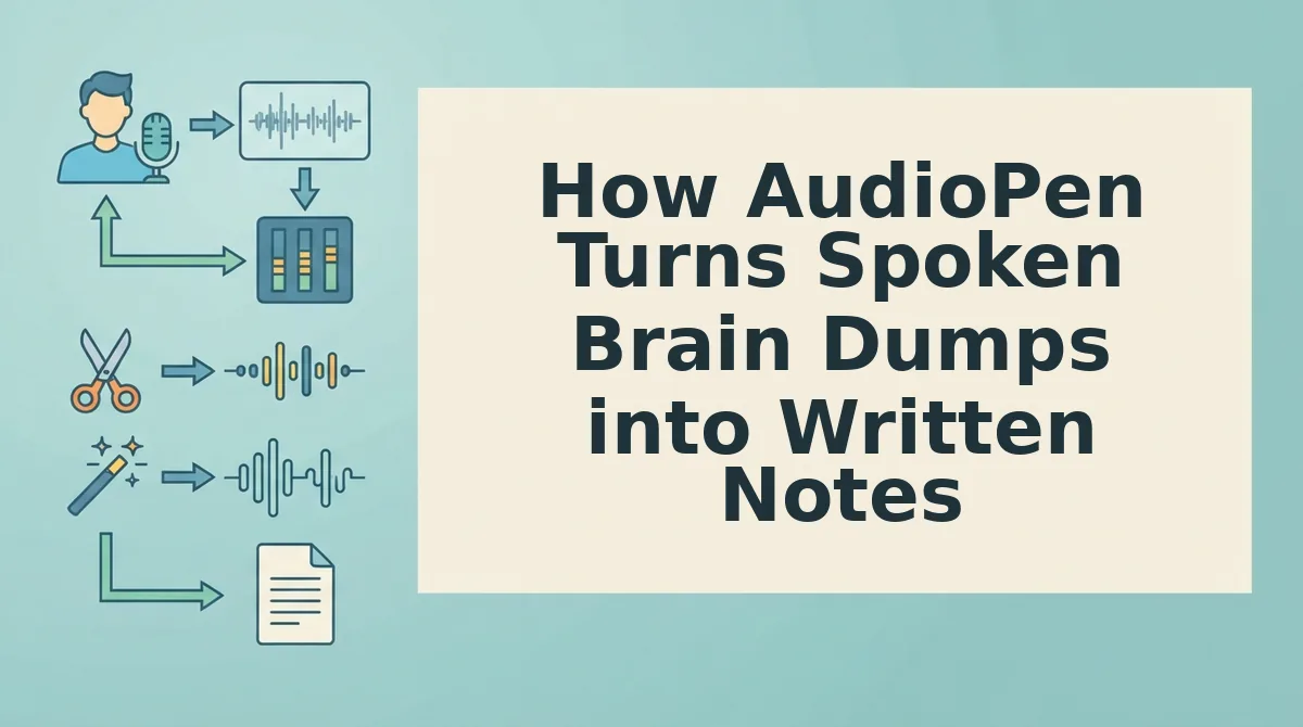 How AudioPen Turns Spoken Brain Dumps into Written Notes