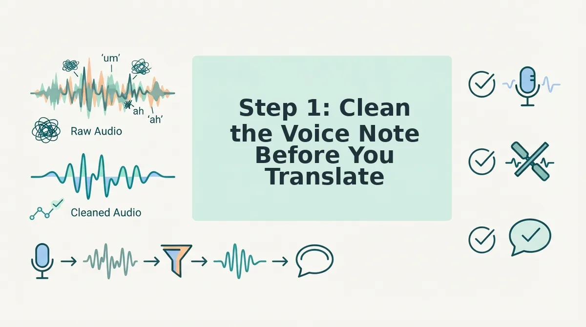 Step 1: Clean the Voice Note Before You Translate
