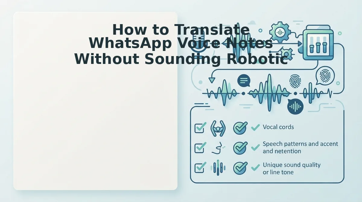 How to Translate WhatsApp Voice Notes Without Sounding Robotic