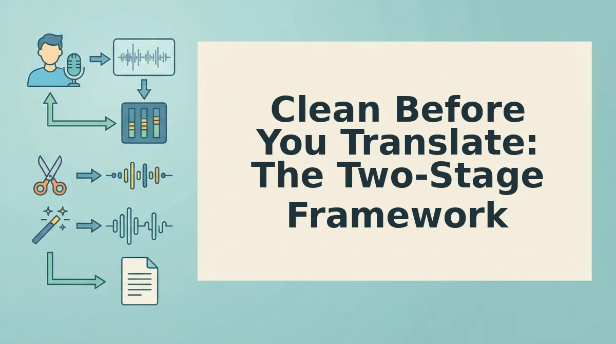 Clean Before You Translate: The Two-Stage Framework