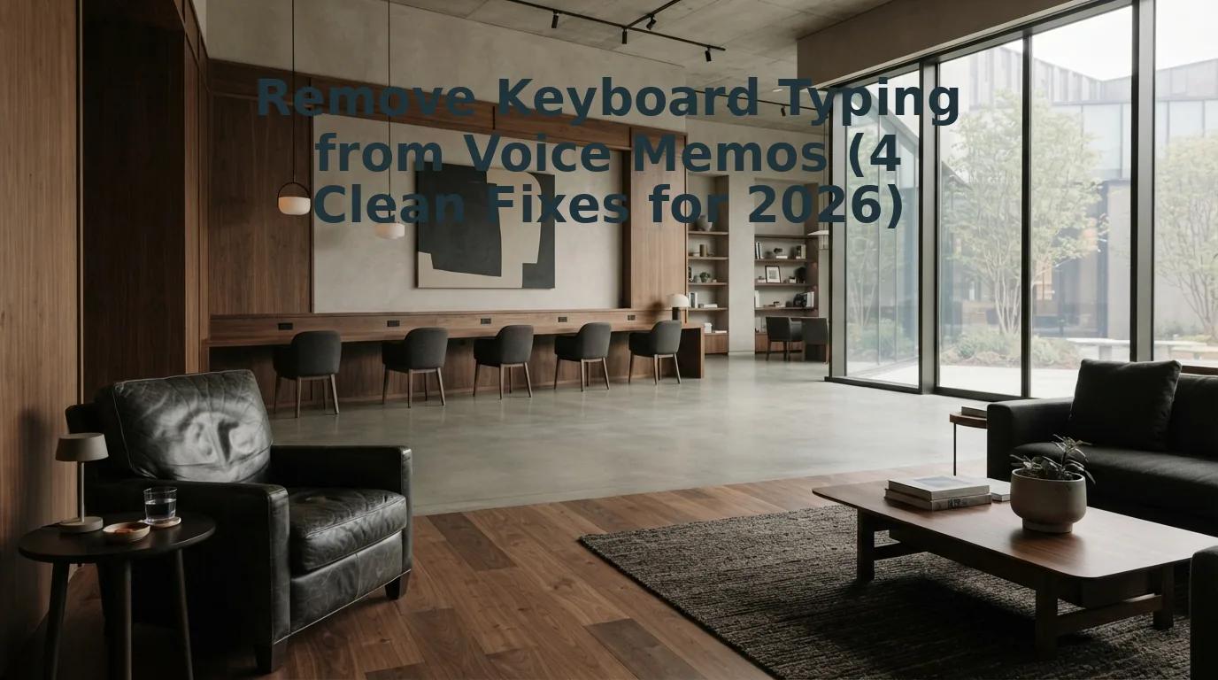 Remove Keyboard Typing from Voice Memos Without Retakes