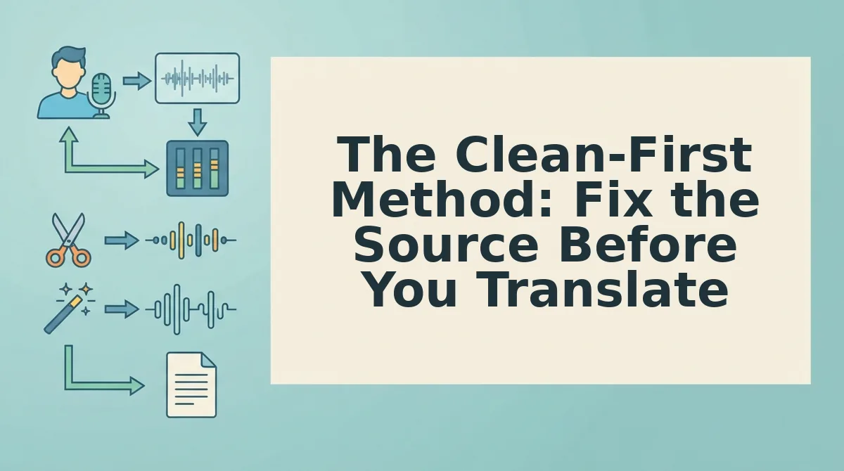 The Clean-First Method: Fix the Source Before You Translate