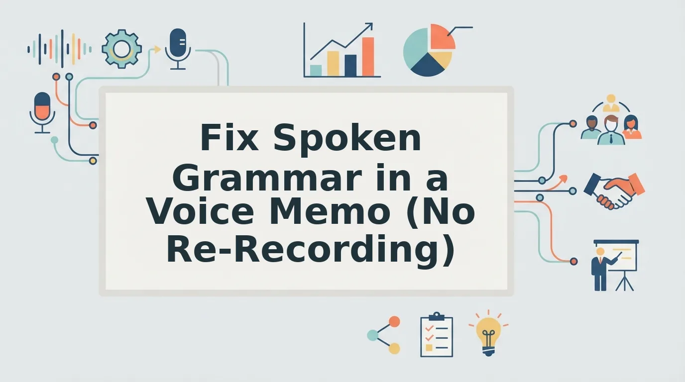 How to fix spoken grammar in a voice memo