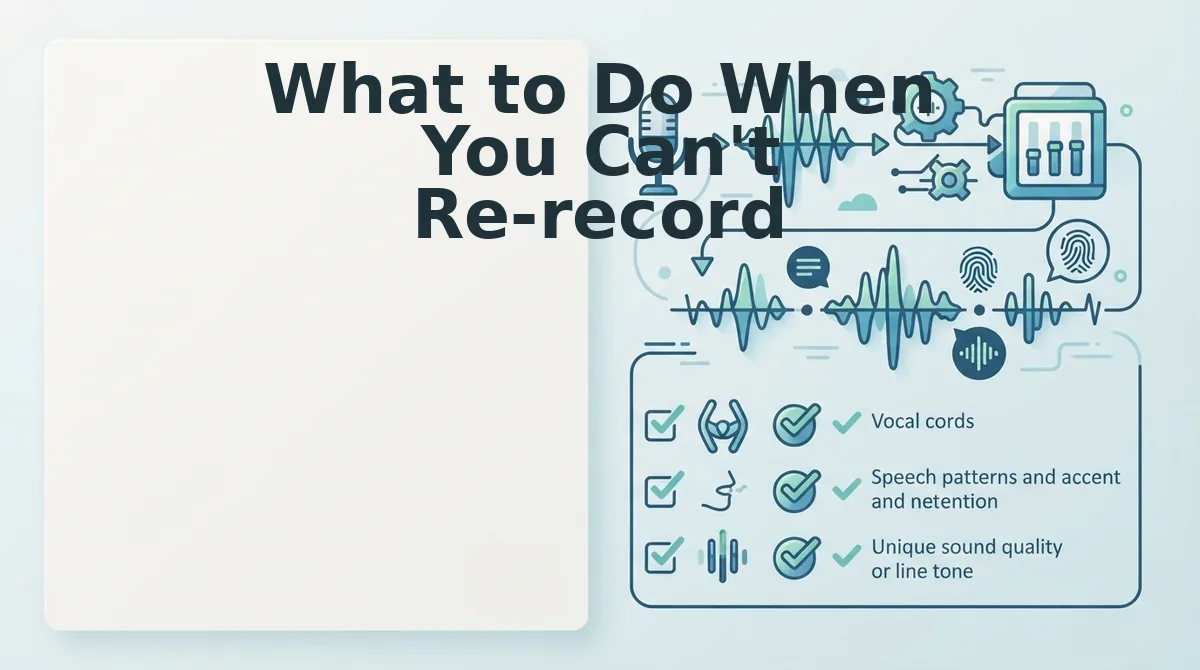What to Do When You Can't Re-record