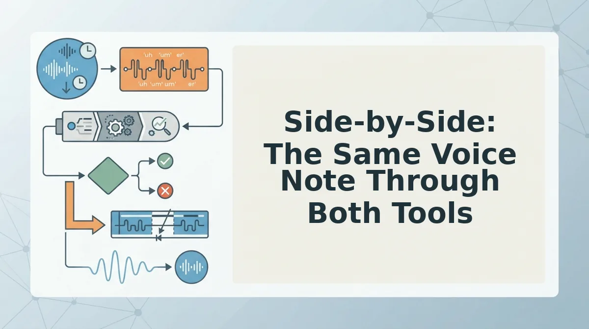 Side-by-Side: The Same Voice Note Through Both Tools