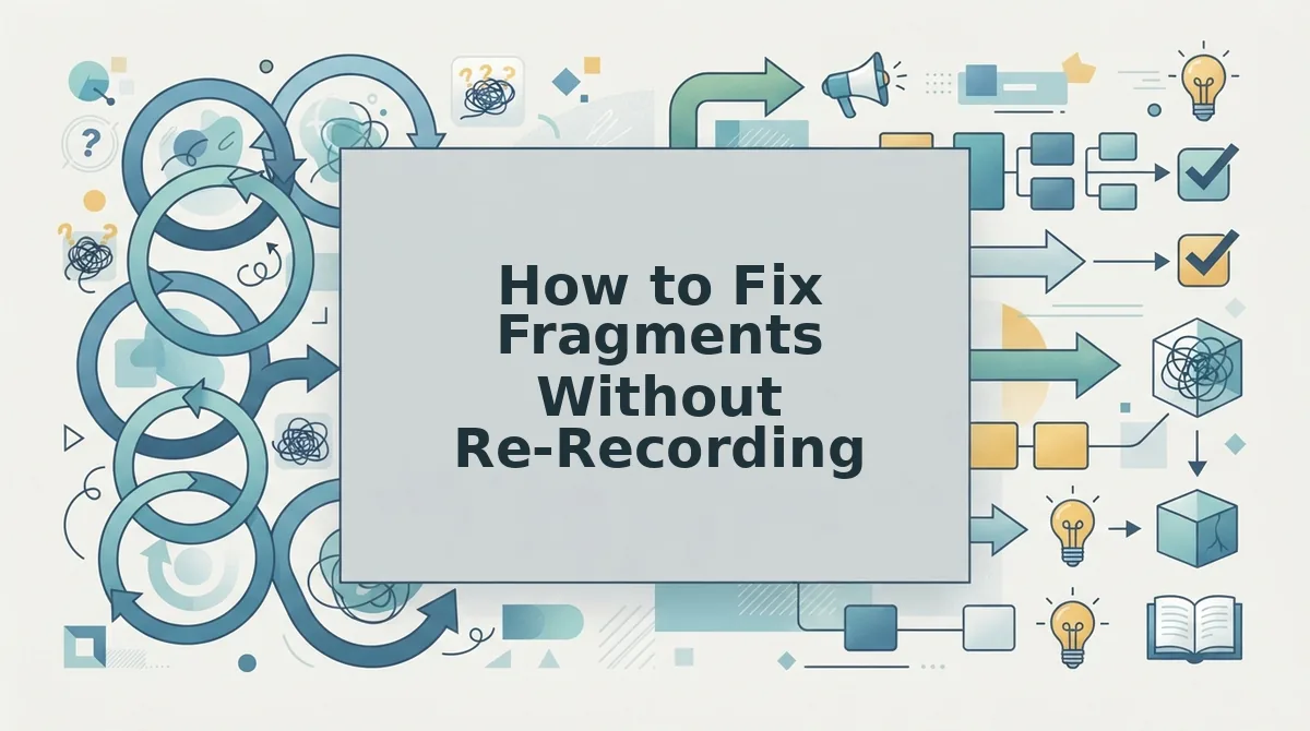 How to Fix Fragments Without Re-Recording