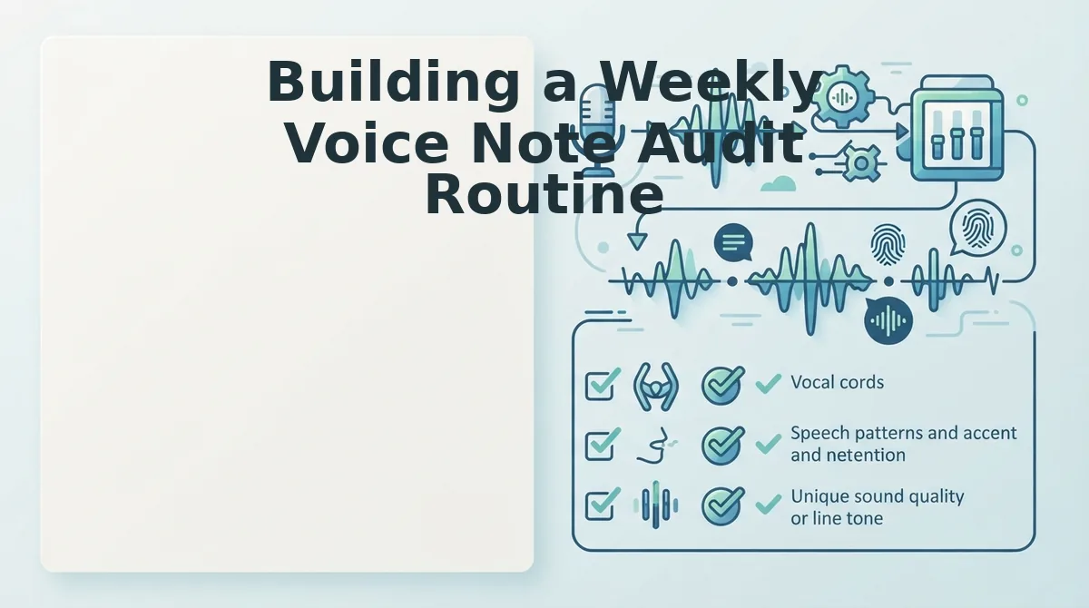 Building a Weekly Voice Note Audit Routine