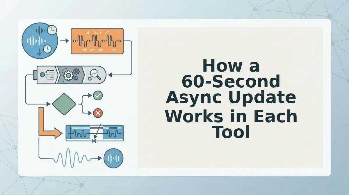 How a 60-Second Async Update Works in Each Tool
